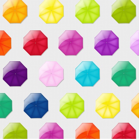 Background With Color Umbrellas With Gradient Mesh, Vector Illustrationのイラスト素材