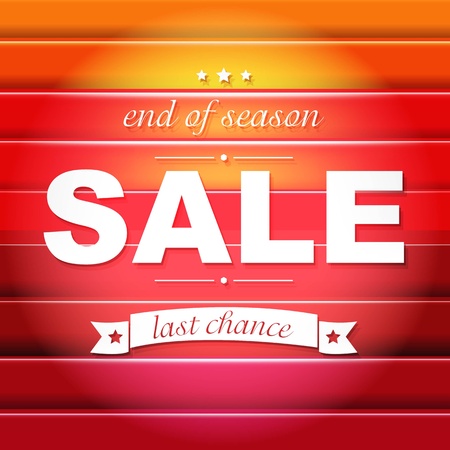 Red Sale Poster With Text, With Gradient Mesh, Vector Illustrationのイラスト素材