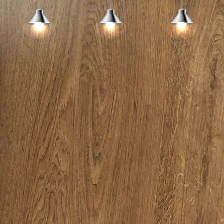 Wooden Background With Lamp With Gradient Mesh, Vector Illustrationのイラスト素材