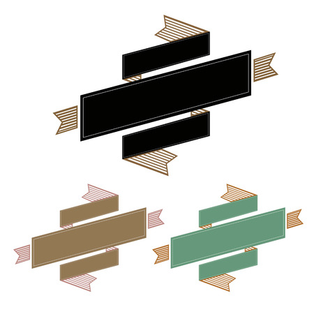 Vintage Ribbon Banner, Vector Illustrationのイラスト素材