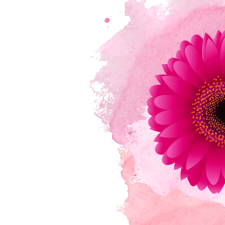 Pink Stain With Gerber, Vector Illustrationのイラスト素材