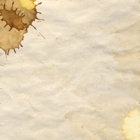 Vintage Paper With Coffee Stains, Vector Illustrationのイラスト素材