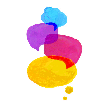 Watercolor Speech Bubble Illustrationのイラスト素材