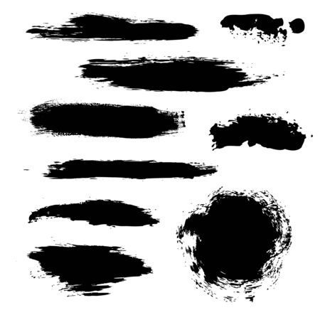 Black Blobs Set, Vector Illustrationのイラスト素材