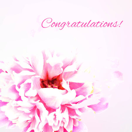 Peony, With Gradient Mesh, Vector Illustrationのイラスト素材