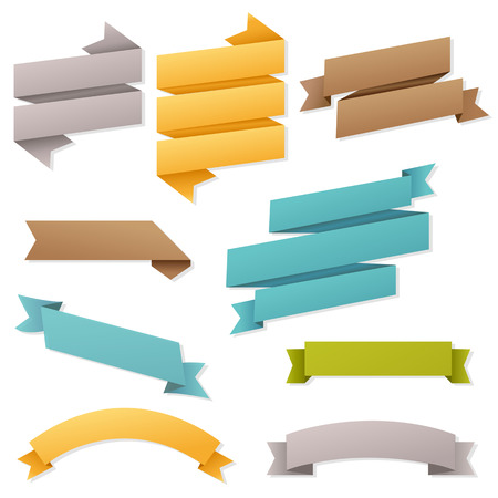 Web Ribbons Set, Vector Illustrationのイラスト素材