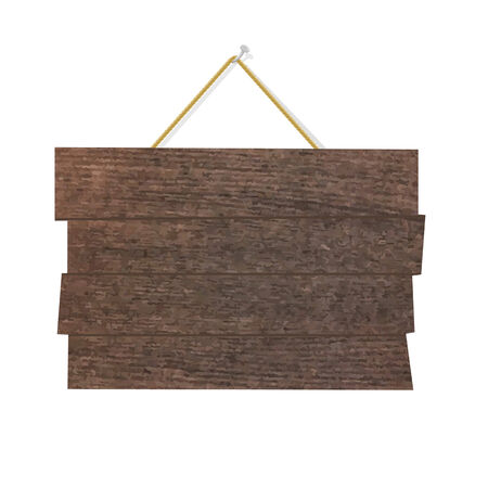 Wood Sign Board, Vector Illustrationのイラスト素材