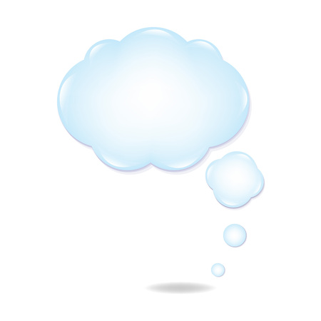 Cloud Speech Bubble With Gradient Mesh, Vector Illustrationのイラスト素材