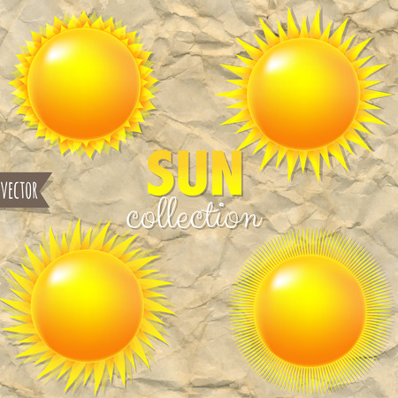 Bright Sun Set With Gradient Mesh, Vector Illustrationのイラスト素材