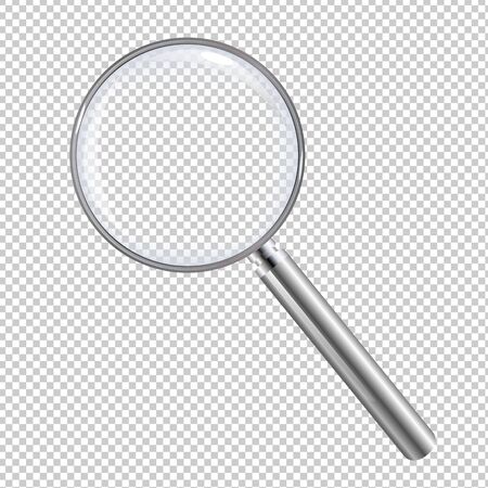 Magnifying Glass Isolated With Gradient Mesh, Vector Illustrationのイラスト素材