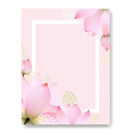 Floral Postcard With Gradient Mesh, Vector Illustrationのイラスト素材
