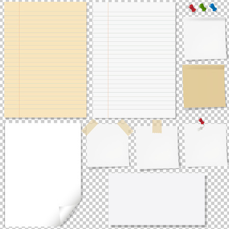 Paper Set Gradient Mesh, Vector Illustrationのイラスト素材
