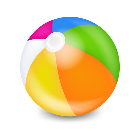 Beach Ball Gradient Mesh, Vector Illustrationのイラスト素材