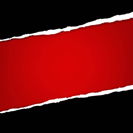 Banner With Ripped Paper Gradient Mesh Design Illustration.のイラスト素材