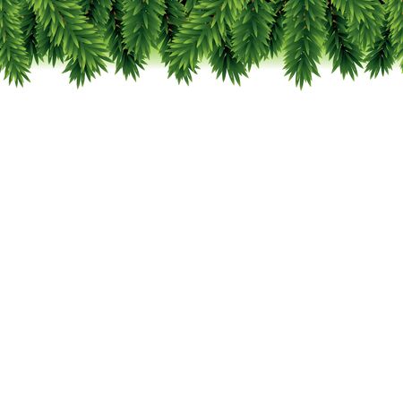 Fir tree border illustration.のイラスト素材