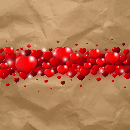 Valentines Day Card With Gradient Mesh, Vector Illustrationのイラスト素材
