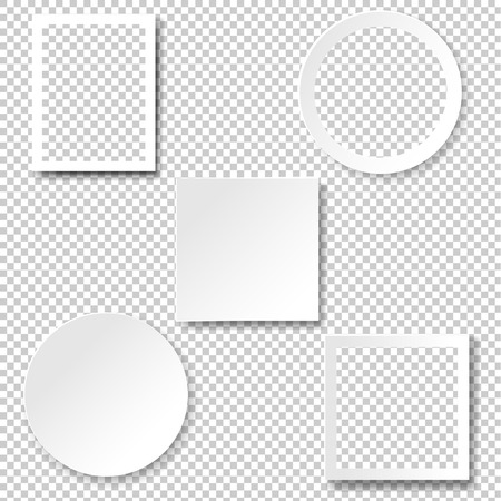 Frame Set Isolated Transparent Background With Gradient Mesh, Vector Illustrationのイラスト素材