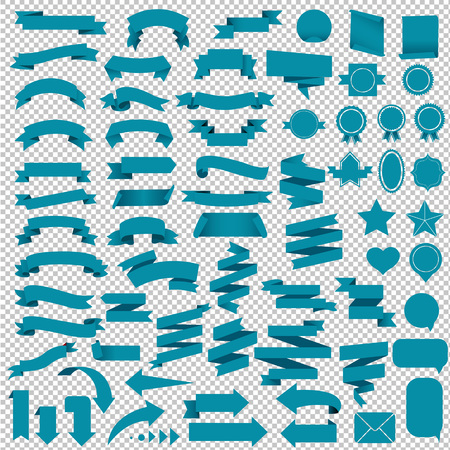 Web Ribbon Set, Vector Illustrationのイラスト素材