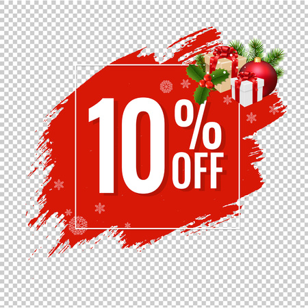 Sale Red Blobs Banner Transparent Background, Vector Illustrationのイラスト素材