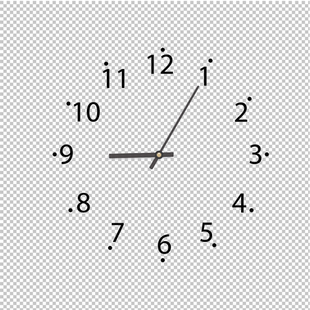 Clock On Transparent Background, Vector Illustrationのイラスト素材