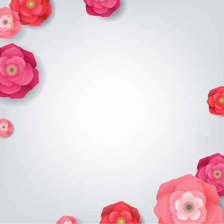 Card With Flowers With Gradient Mesh, Vector Illustrationのイラスト素材