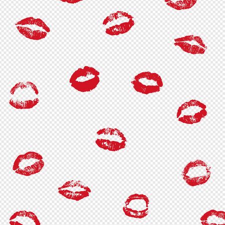 Red Female Lips Transparent Background With Gradient Mesh, Vector Illustration
のイラスト素材