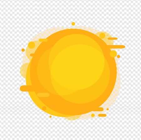 Yellow Speech Bubble Isolated Transparent Background, Vector Illustrationのイラスト素材