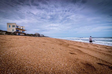 Man on the beachの写真素材