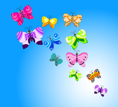 Flying Butterfly Vectorのイラスト素材