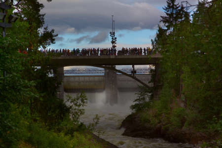 Spillway on hydroelectric power station dam in Imatra - Imatra, Finland の写真素材