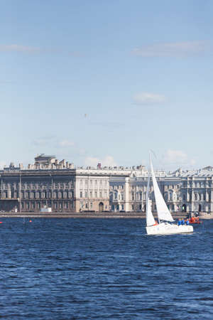 ST. PETERSBURG, RUSSIA - JUNE 5: A sailing regatta in St. Petersburg,RUSSIA - JUNE 5 2015. In St....