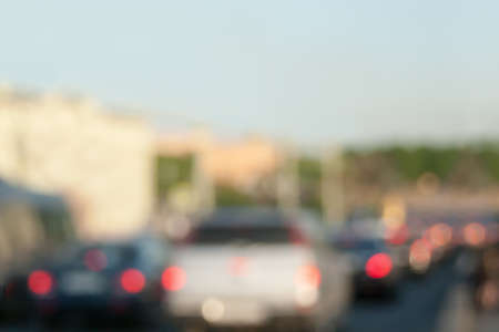 indistinct background in a look the avtomobidnykh of jams in the city in the summerの写真素材