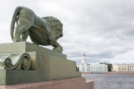 View of Cabinet of curiosities in cloudy summer day. St. Petersburg, Russia.の写真素材