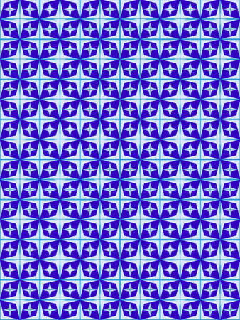 Abstract geometrical style from rhombuses and asterisks on a blue backgroundのイラスト素材