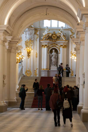 SAINT PETERSBURG, RUSSIA - FEBRUARY 23: State Hermitage Museum, interior,FEBRUARY 23 2017.The Hermitage-largest istoichesky museum of Russiaのeditorial素材