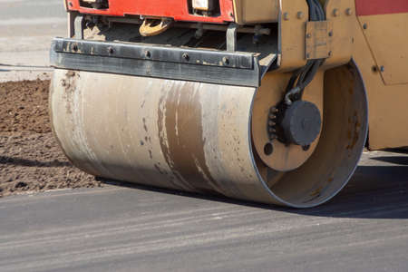 the skating rink stamps asphalt in the