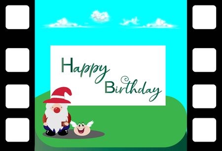 Happy birthday 3 vector basedのイラスト素材