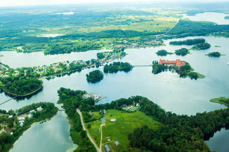 Lake from a birdの写真素材