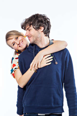 Couple expressing their loveの写真素材