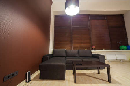 Evening in modern and cozy loft type flatの写真素材