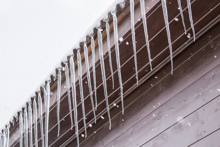icicles on the roof macro