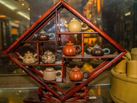 Exhibition of Chinese clay teapotsのeditorial素材