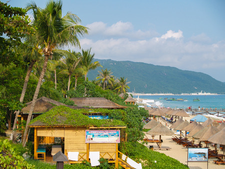 Yalong Bay beach at Hainan islandのeditorial素材