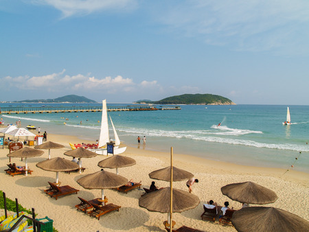 Yalong Bay beach at Hainan islandのeditorial素材