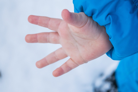 A small hand of a little babyの写真素材