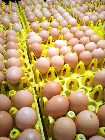 background of  eggs for sale at a market