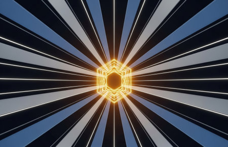 Abstract kaleidoscope background. Beautiful kaleidoscope texture. Unique kaleidoscope design.の素材