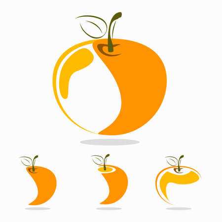 Illustration of a fresh Orange のイラスト素材