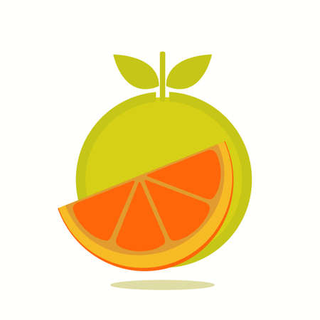 Illustration of a fresh Orange のイラスト素材