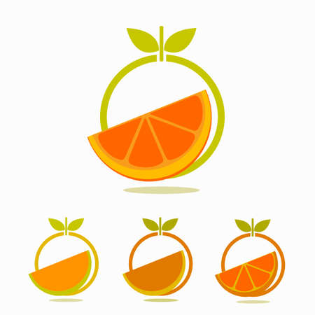 Illustration of a fresh Orangeのイラスト素材
